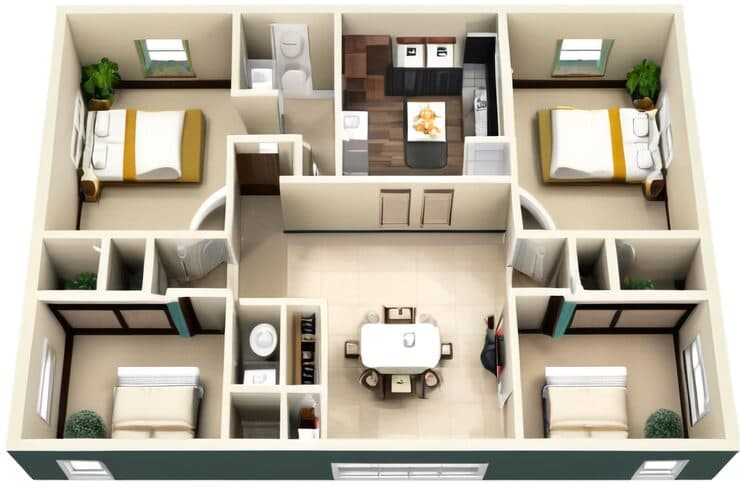 Best 4 Bedroom House Floor Plans with Functional Layouts